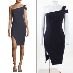 LIKELY Packard One-Shoulder Sheath Dress in Navy